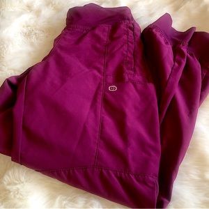 WonderWink Women’s Flex Cargo Jogger Scrub Pants XS petite Wine